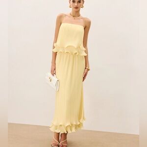 51 Pleated Layered Ruffle Skirt Set